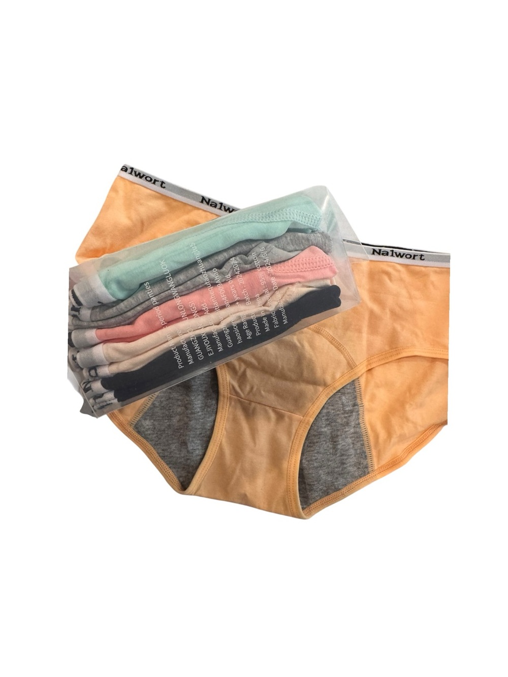 New period  Cotton Briefs - Peach (6-Pack)
